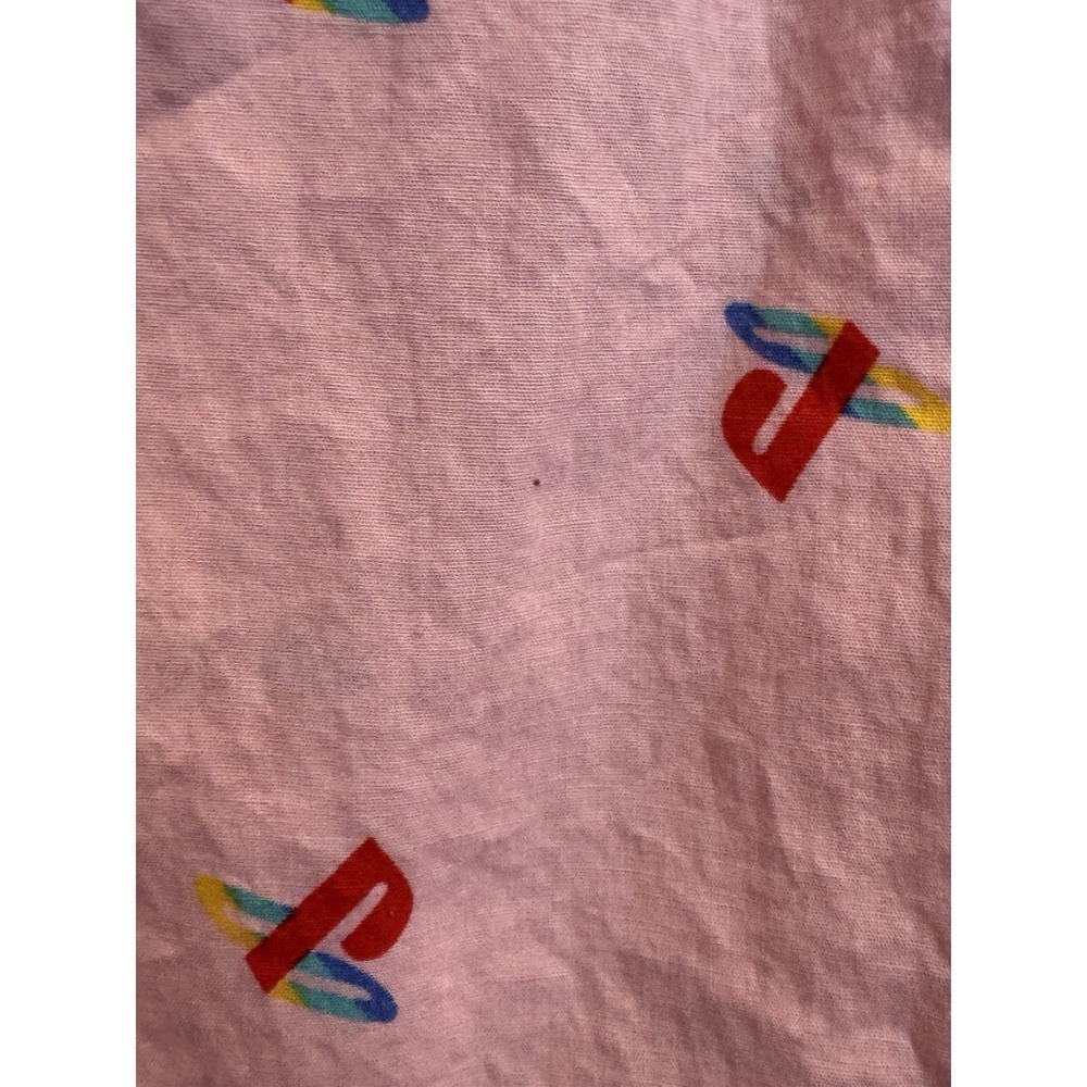 Sony Playstation Licensed Short Sleeve Pink Button Shirt Men's M Cotton Casual - Picture 4 of 5